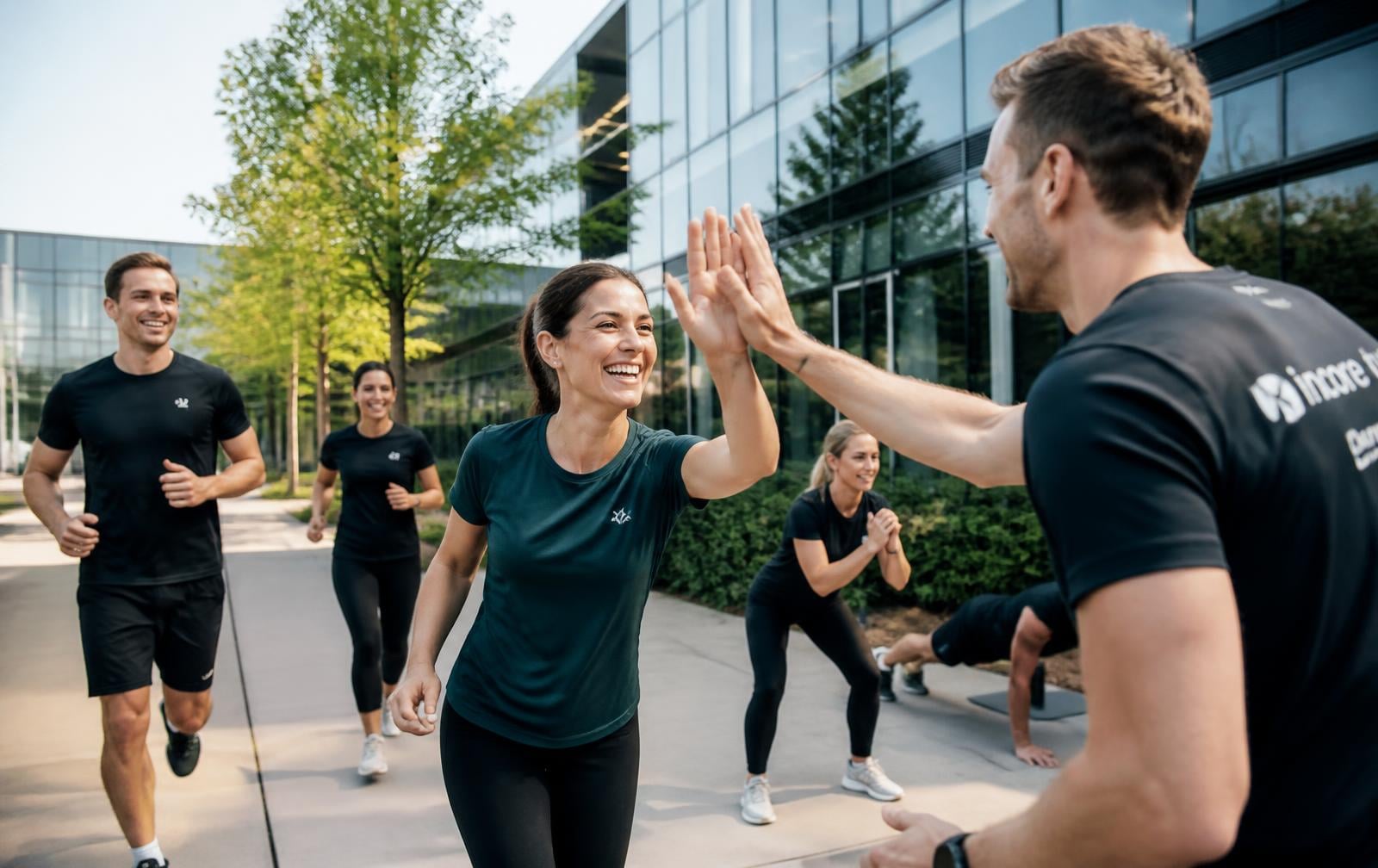 Collega's die samen lopen